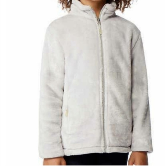 32 degree Girl's Plush Zip-Up wood Silver Jacket - Picture 1 of 3